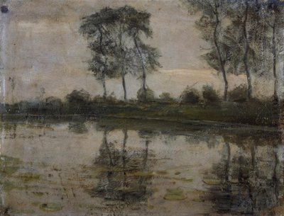 Träd vid floden Gein av Piet Mondrian