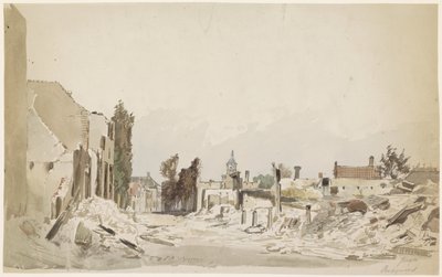Ruinerna vid Bodegraven efter branden i juni 1870 av Piet Schipperus