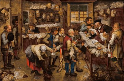 The tax collectors office av Pieter Brueghel the Younger