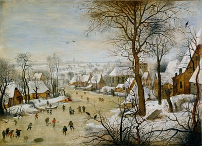 Winter Landscape with Bird Trap av Pieter Brueghel the Younger