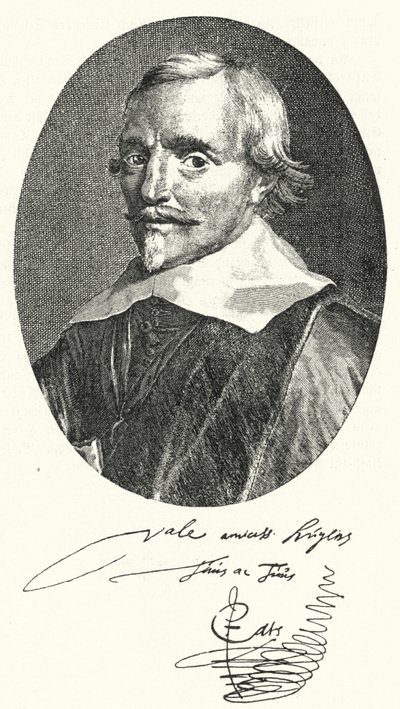 Jacob Cats, holländsk poet och diplomat (gravyr) av Pieter (attr.to) Dubordieu