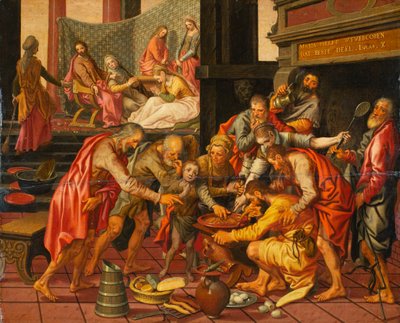 Kristus i Marta och Marias hus av Pieter Aertsen