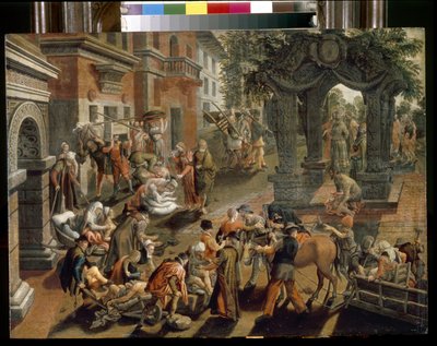 Apostlarna Petrus och Johannes. (Aposteln Petrus och Johannes). Målning av Pieter Aertsen (1508-1575), olja på trä av Pieter Aertsen