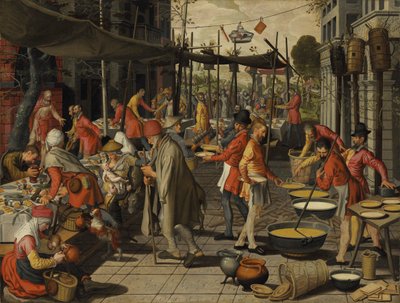 Liknelsen om bröllopsfesten. av Pieter Aertsen