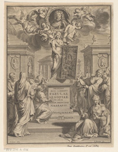 Aesops fabler Phaedrus Aug. befriad från Aesops fabler (titel på objekt) av Pieter Balthasar Bouttats