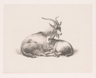 Bock och en get av Pieter Bartholomeusz. Barbiers