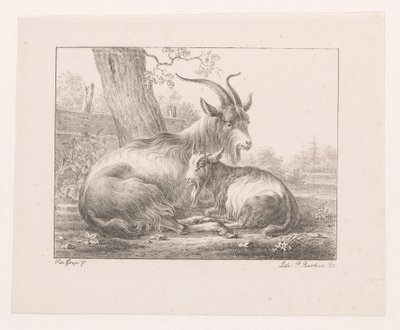 Get och get i landskap av Pieter Bartholomeusz. Barbiers