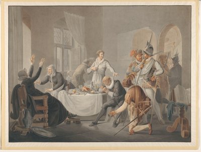 P.D. Hasselaer gör sig känd när spanjorerna hans bror Claes Dirkz. ville fånga i hans ställe. av Pieter Bartholomeusz. Barbiers
