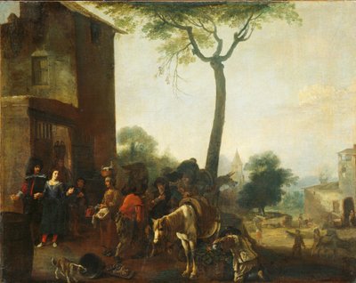 Skörda vinstockarna av Pieter Bodding van Laer (manner of)