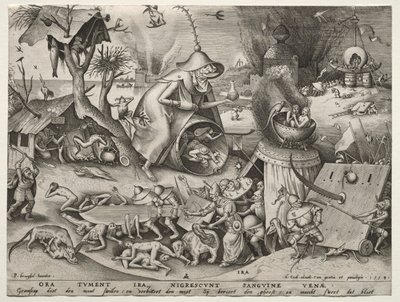 De sju dödssynderna: ilska av Pieter Bruegel