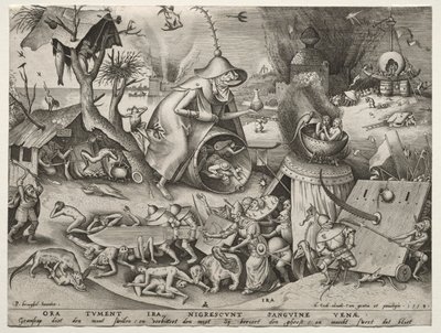De sju dödssynderna: ilska. av Pieter Bruegel the Elder