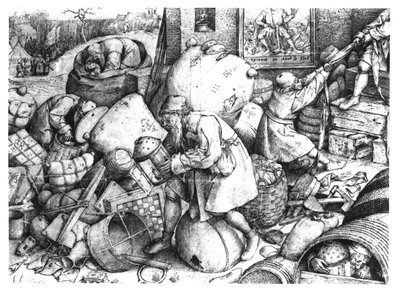 Everyman, graverad av Hieronymus Cock (c.1510-70) c.1558 av Pieter Bruegel the Elder