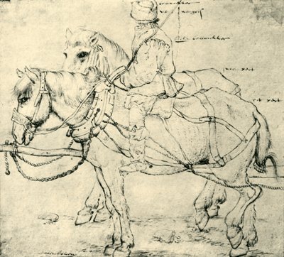 Ryttare och två hästar, 1559-1563, 1943. av Pieter Bruegel the Elder