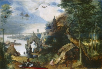 Antonius frestelse, ca 1550-75 av Pieter Bruegel the Elder