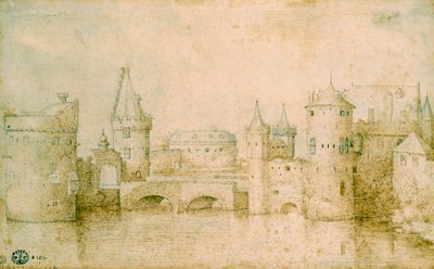 Utsikt över de gamla befästningarna i Amsterdam, Nederländerna, 1562 av Pieter Bruegel the Elder