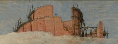 Detalj från det stora tornet i Babel i Wien av Pieter Brueghel the Elder