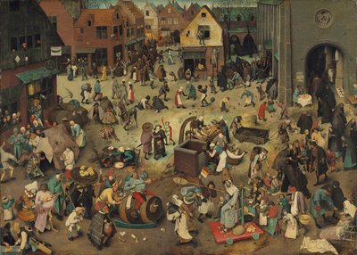 Tyska: Kampf zwischen Fasching und Fasten Kampen mellan karnevalen och fastan av Pieter Brueghel the Elder