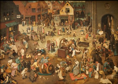 Tyska: Kampf zwischen Fasching und Fasten Kampen mellan karnevalen och fastan av Pieter Brueghel the Elder