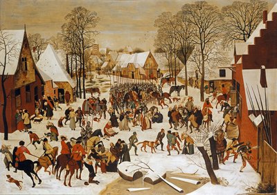 En vinterscen med massakern på de oskyldiga av Pieter Brueghel the Younger