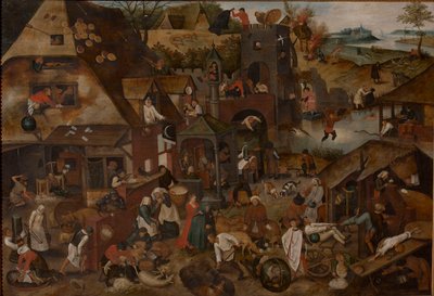 Flamländska ordspråk, 1607. av Pieter Brueghel the Younger