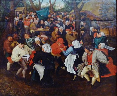 Franska:  La Danse de noce Bröllopsdansen av Pieter Brueghel the Younger