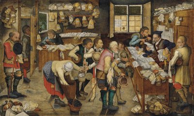 Betalning av tionde (The Country Lawyer) av Pieter Brueghel the Younger