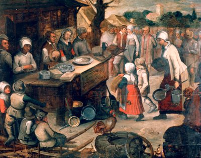 Presentationen av gåvor, c1584-1638 av Pieter Brueghel the Younger