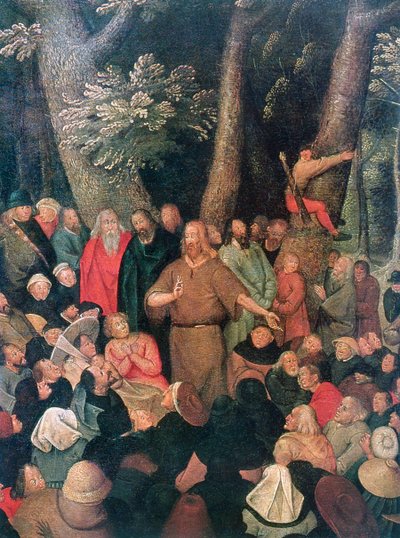 Detalj av Johannes Döparens predikan, 1604 av Pieter Brueghel the Younger