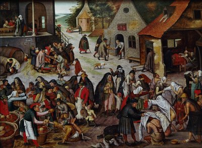 Barmhärtighetens sju verk av Pieter Brueghel the Younger