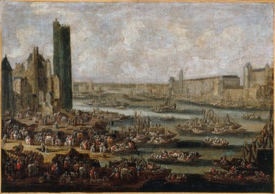Tour de Nesle och Louvren, ca 1650, ca 1650 (olja på duk) av Pieter Casteels