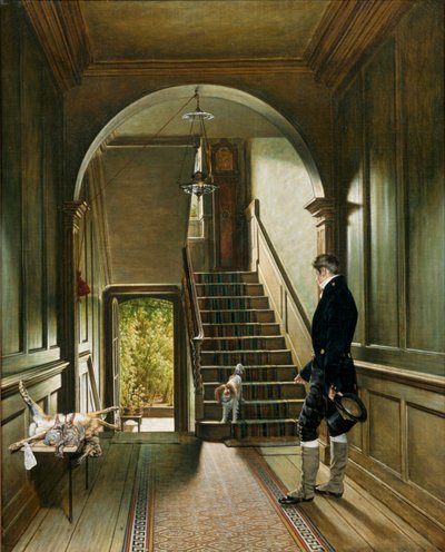 Trappan i London Residence of the Painter, 1828 av Pieter Christoffel Wonder