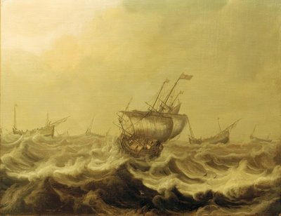 Skeppar i en storm av Pieter Coopse