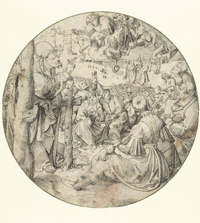 Peter orsakar Simon trollkarlens fall av Pieter Cornelisz. genaamd Kunst