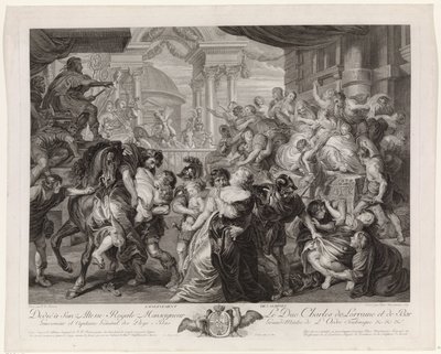 Sabine Virgin Rån av Pieter Franciscus Martenasie