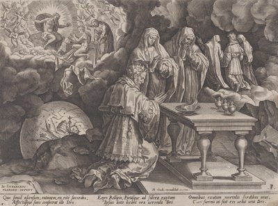 Ålderdom och död, från Människolivets gång, 1570. av Pieter Furnius