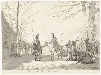Kosackernas bivack den 9 december 1813 av Pieter Gerardus van Os (signed by artist)