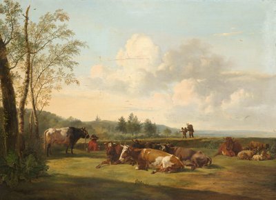 Landskap med boskap av Pieter Gerardus van Os