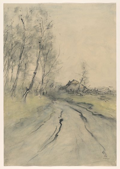 landväg av Pieter H.J.J. Ras (signed by artist)