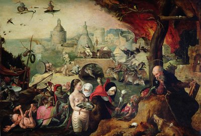 The Temptation of St. Anthony, 1547 av Pieter Huys