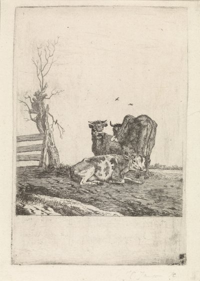Landskap med tre kor av Pieter Janson