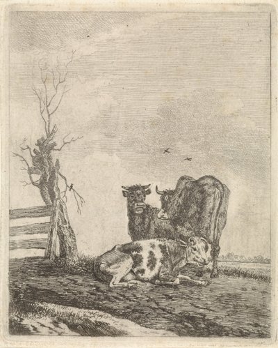 Landskap med tre kor av Pieter Janson
