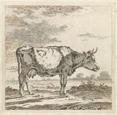 Landskap med en ko vid vattenbrynet av Pieter Janson