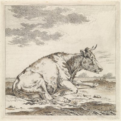 Liggande ko, till höger av Pieter Janson