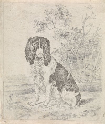 Sittande rapphönshund av Pieter Janson
