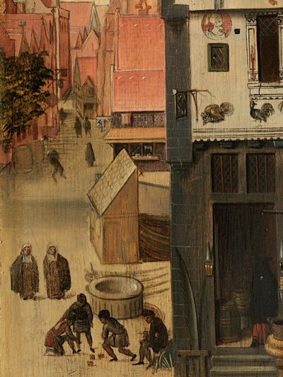 Detalj av porträtt av Jacquemyne Buuck av Pieter Jansz. Pourbus