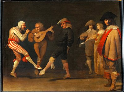 Dansande komiker av Pieter Jansz. Quast