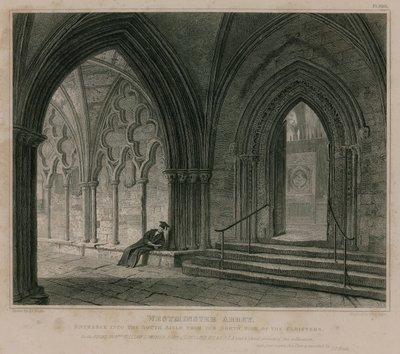 Ingång till South Aisle, Westminster Abbey, London av Pieter Jansz. Quast