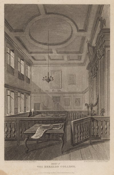 Interiör av The Heralds College av Pieter Jansz. Quast