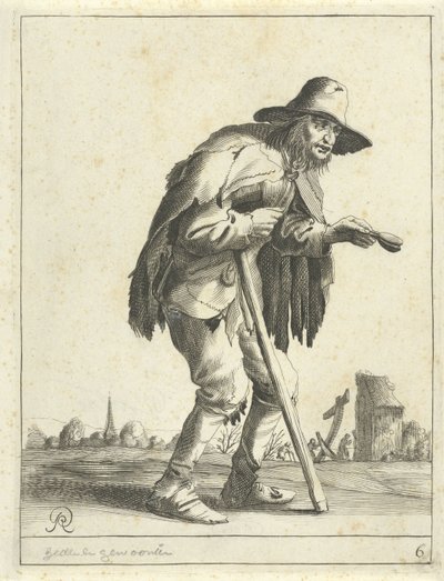 Spetälsk tiggare Beggars and Farmers (serietitel) av Pieter Jansz Quast