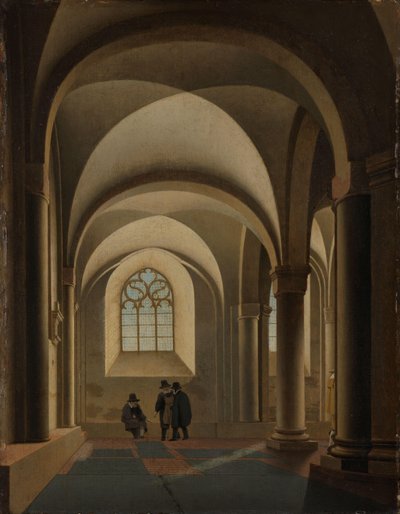 De västligaste vikarna i södra gången av Mariakerk i Utrecht av Pieter Jansz Saenredam